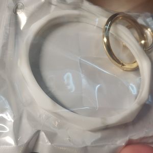 Bracelet keychain marble white & gray